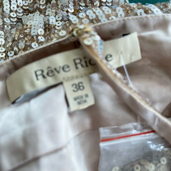 Rêve Riche Maida Midi Dress in Champagne Degrade Size 36 XS 2-4 US $1095 - Picture 9 of 9